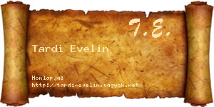 Tardi Evelin névjegykártya